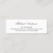 Carte de nom de la graduation Silver Metallic Look (Dos)