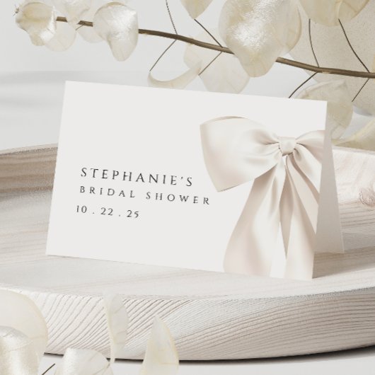 Carte de nom de la table de la Fête des mariées bl