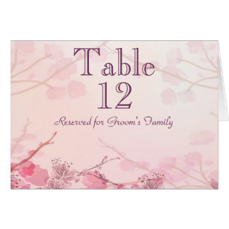 Carte de nom de la table d'orchidées roses