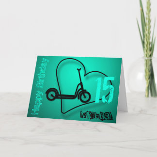 Carte de nom de la Trotinette électrique 15e anniv