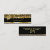 Carte de nom de l'année supérieure Noir et or (Devant / Derrière)