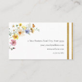 Carte de nom de l'école de pharmacie fleur sauvage (Dos)