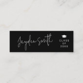 Carte de nom de l'étudiant de script moderne simpl (Devant)