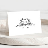Carte de nom de lieu pour invité à monogramme mini