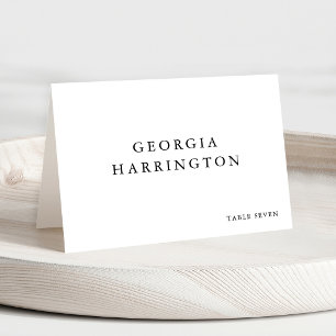 Carte de nom de lieu pour invité à monogramme mini