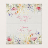 Carte de nom de mariage aux fleurs sauvages (Outside Unfolded)