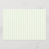 Carte de nom de mariage verte rayée rétro DIY (Dos)
