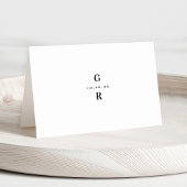 Carte de nom de place d'invité simple minimaliste 