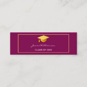 Carte de nom de remise de diplômes moderne encart (Devant)