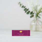 Carte de nom de remise de diplômes moderne encart (Debout devant)