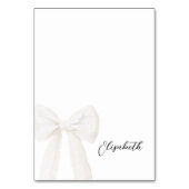 Carte de nom de table de mariage Ivory Bow (Par défaut)