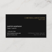 Carte de nom d'entreprise de conseiller juridique (Dos)