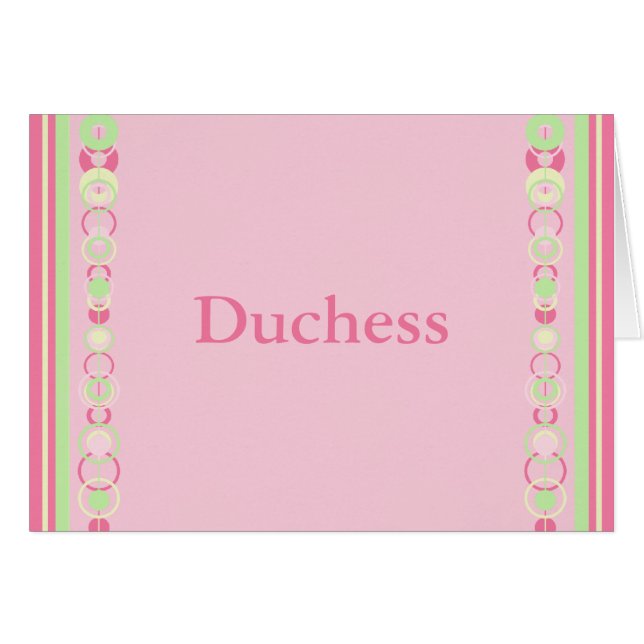 Carte de nom des cercles modernes Duchess (Devant Horizontal)