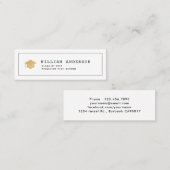 Carte de nom d'insertion de graduation blanc class (Devant / Derrière)