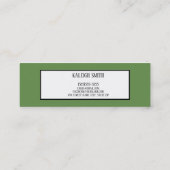 Carte de nom d'insertion de graduation verte photo (Dos)