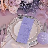 Carte de nom d'invité de mariage disco rétro moder