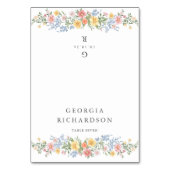 Carte de nom d'invité ornée de pastel doux de prin (Par défaut)