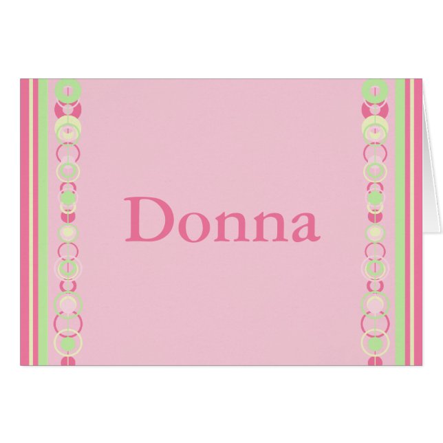 Carte de nom Donna Modern Circles - 369 (Devant Horizontal)