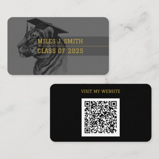 Carte de nom du diplômé (Devant / Derrière)