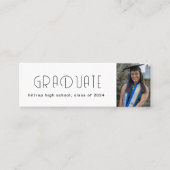 Carte de nom du diplômé en typographie moderne (Devant)