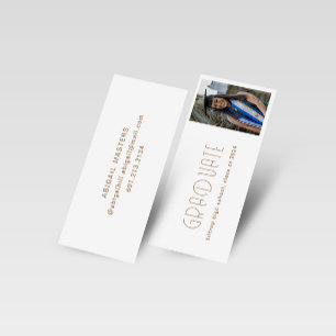 Carte de nom du diplômé en typographie moderne