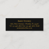 Carte de nom du diplômé | Photo | Noir, rose et or (Dos)