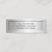 Carte de nom du diplôme supérieur couleur métal ar (Dos)