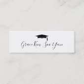 Carte de nom du Faire-part de graduation de script (Devant)