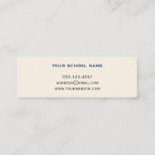 Carte de nom du faire-part de remise des diplômes (Dos)