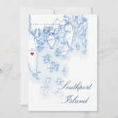 Carte de nom du Mariage Southport Maine modifiable (Devant)