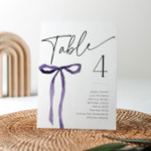 Carte de nom du numéro de table de noeud de la boî