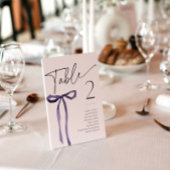 Carte de nom du numéro de table de noeud de la boî