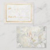 Carte de nom et de numéro de la table mariage d'or (Devant / Derrière)