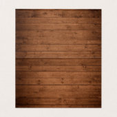 Carte de nom et de numéro de table en bois rustiqu (Inside Unfolded)