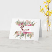 Carte de nom florale (Fleur jaune)