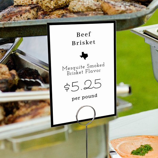 Carte de nom minimaliste moderne Texas