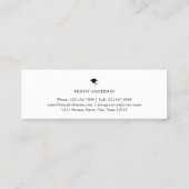 Carte de nom moderne Elegant Black & White Graduat (Dos)