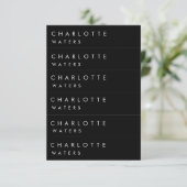 Carte de nom moderne élégante (Debout devant)