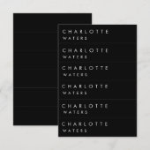 Carte de nom moderne élégante (Devant / Derrière)