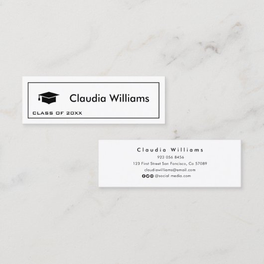 Carte de nom moderne élégante (Devant / Derrière)