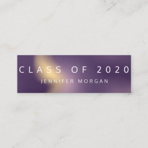 Carte de nom moderne Ombre Metallic Graduation