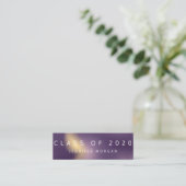 Carte de nom moderne Ombre Metallic Graduation (Debout devant)