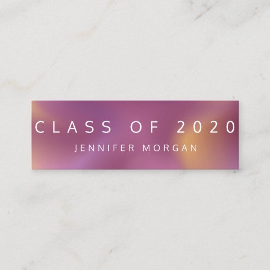 Carte de nom moderne Ombre Metallic Graduation (Devant)