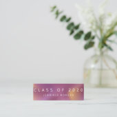 Carte de nom moderne Ombre Metallic Graduation (Debout devant)
