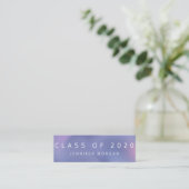 Carte de nom moderne Ombre Metallic Graduation (Debout devant)