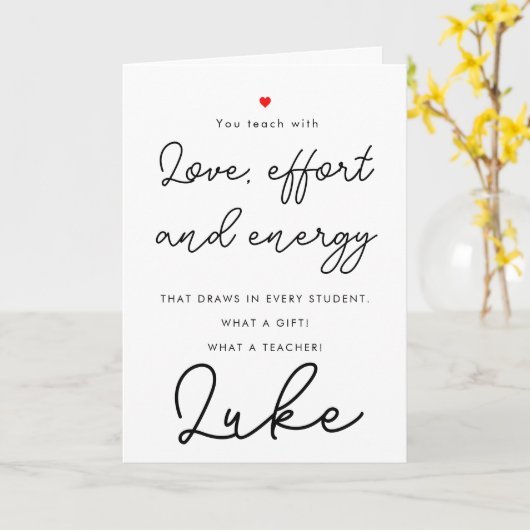 Carte de nom modifiable par l'enseignant Merci (Fleur jaune)