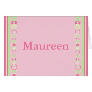 Carte de nom personnalisée Maureen Modern Circles