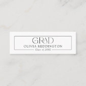 Carte de nom simple minimaliste noire (Devant)