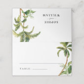 Carte de nom Tropical Cartes de place (Extérieur déplié)