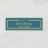 Carte de nom Turquoise moderne et élégant (Devant)